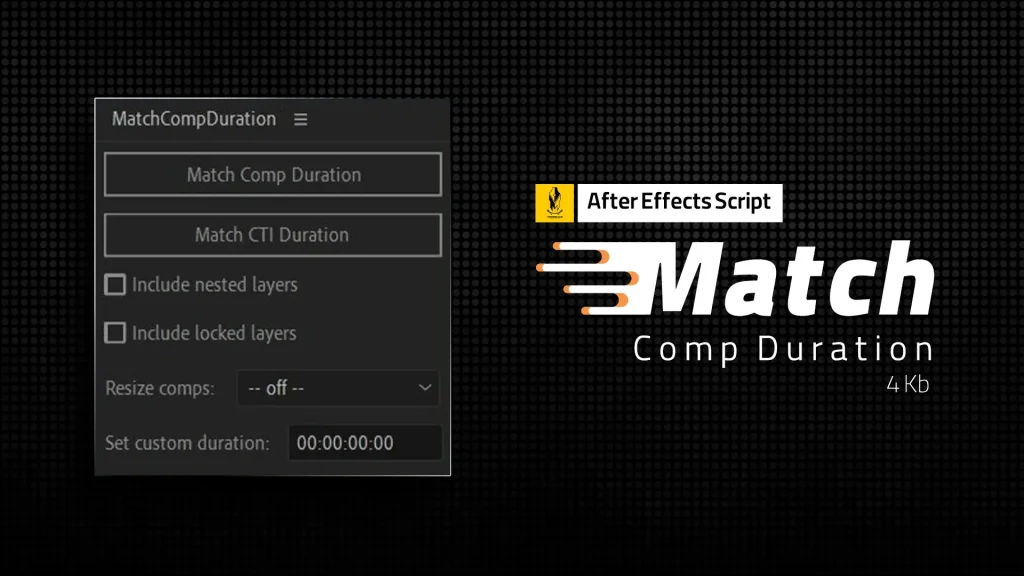 اسکریپت Match Comp Duration برای افترافکت